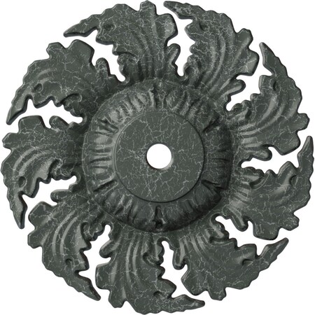 Ekena Millwork Needham Ceiling Medallion (Fits Canopies up to 4 1/4"), 14 5/8"OD x 2 1/4"P, Athenian Green Crackle CM14NEAGC
